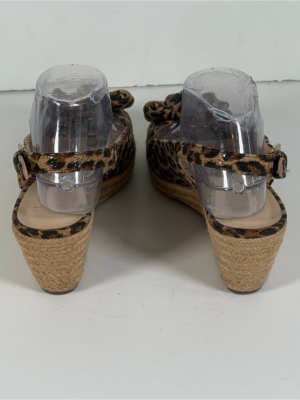 Franco Sarto A-Camino Leopard Espadrille Wedge Heels Women’s Size 7 Ankle Strap - Picture 11 of 13